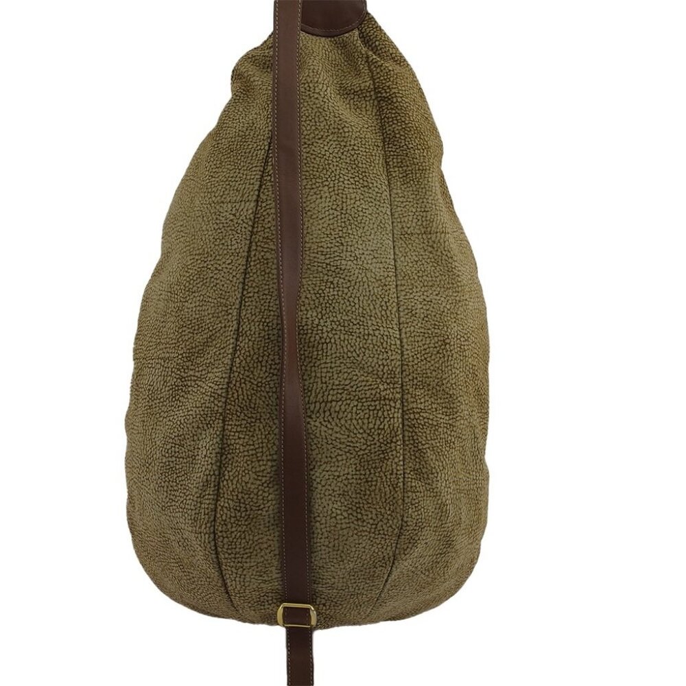 BORBONESE Shoulder Bag Beige brown Women 913678 Authentic secondhand